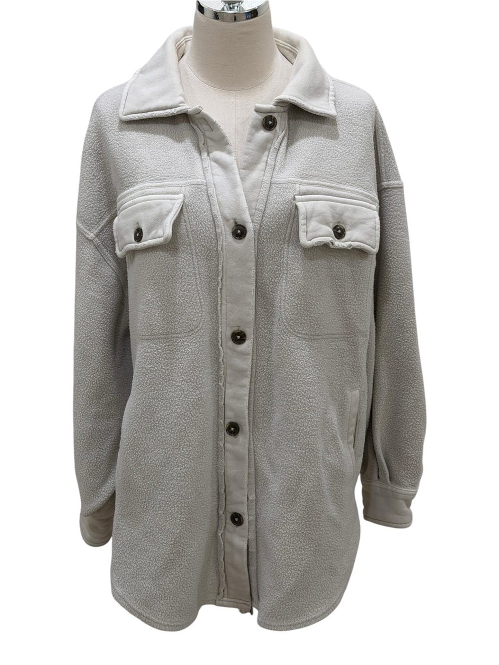 Free People Ruby Shacket In Stone - Picture 7 of 8